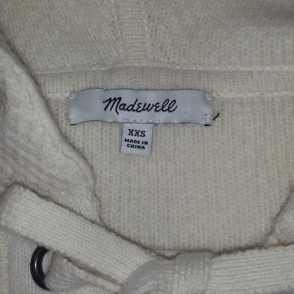 Madewell Lace‎ Up Hoodie Merino Wool Sweater XXS - Picture 6 of 9